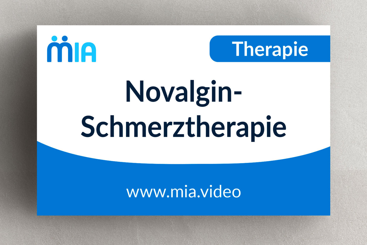 Novalgin-Schmerztherapie Therapie