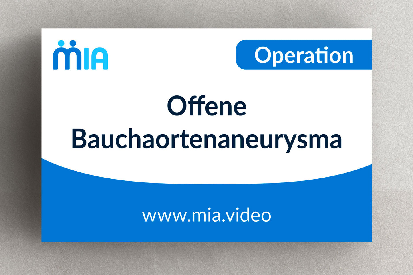 Offene Bauchaortenaneurysma Operation